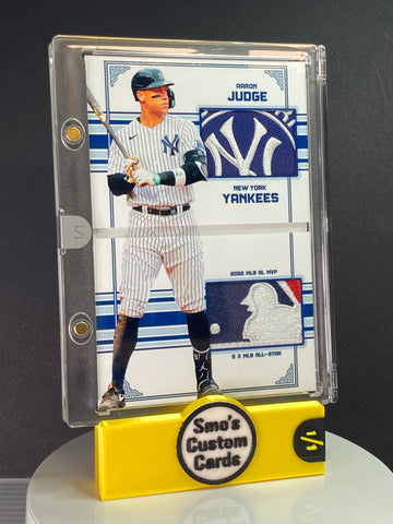 Aaron Judge Dual NY Yankees & MLB Logoman Patch Booklet 1/1