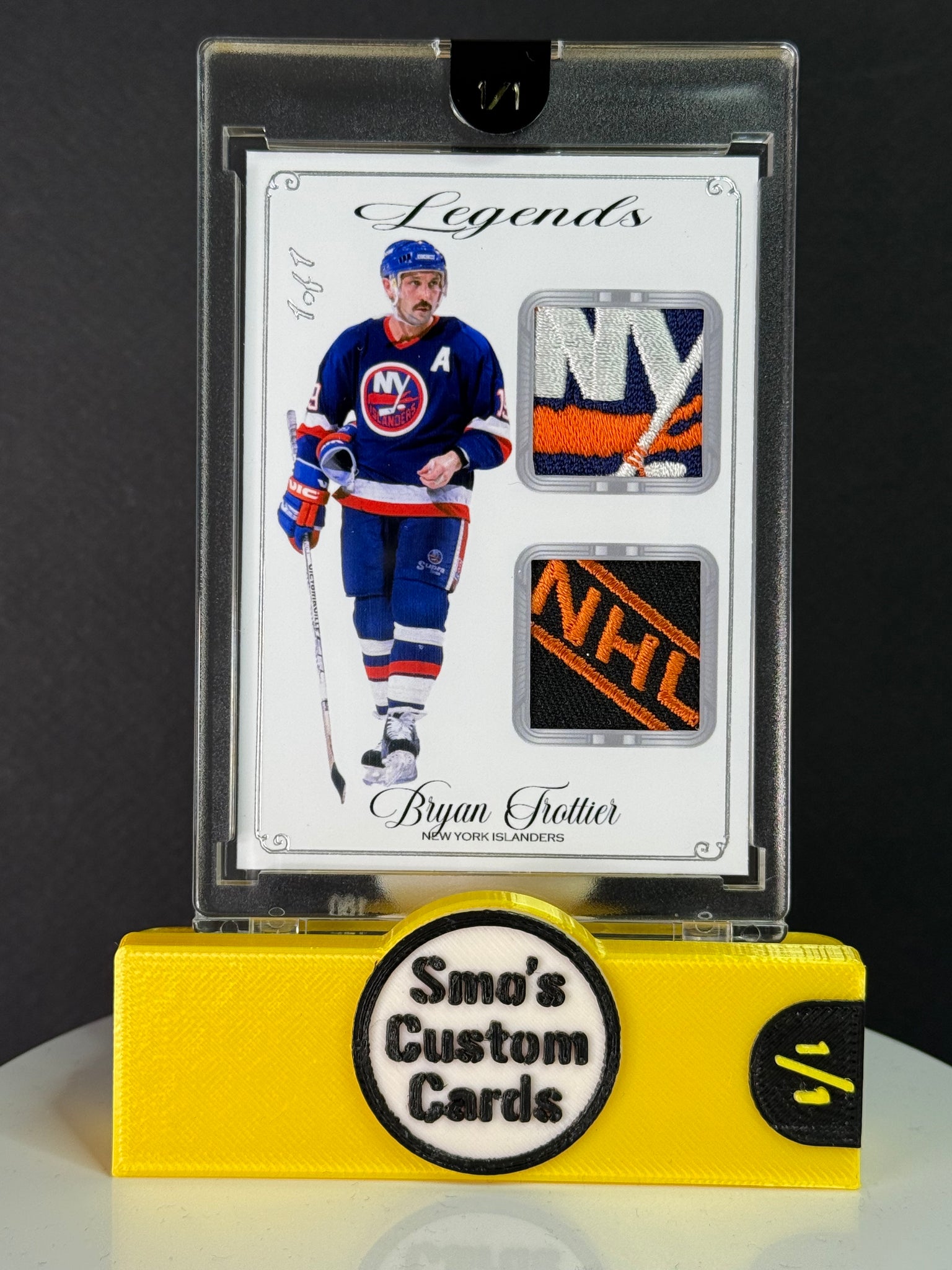 Bryan Trottier Legends Dual Islanders/NHL Shield Patches 1/1