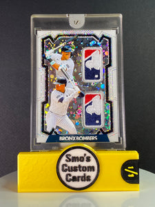 Aaron Judge / Juan Soto White Sparkle Bronx Bombers Dual Logoman Patch 1/1