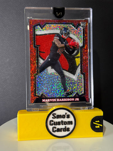 Marvin Harrison Jr Red Sparkle Arizona Cardinals Patch 1/1