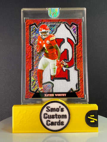 Xavier Worthy Red Shimmer Chiefs Patch 1/1