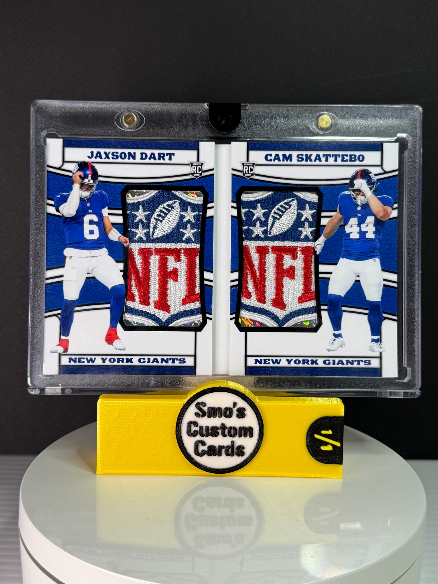 Jaxson Dart / Cam Skattebo Dual NFL Shield Booklet 1/1