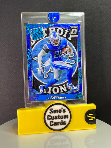 Jahmyr Gibbs Optic Blue Lazer Rated Rookie Lions Patch 1/1