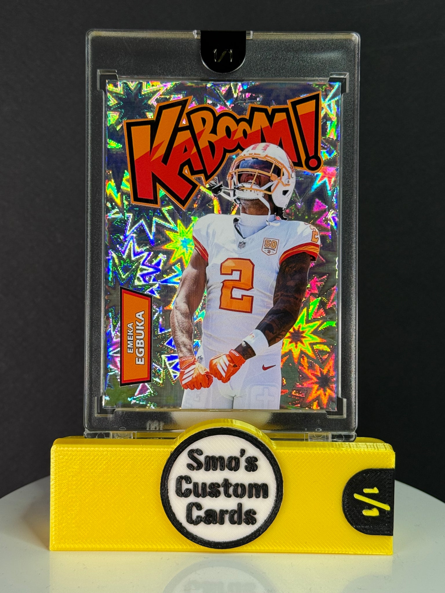 Emeka Egbuka Flex Celebration Creamsicle Jersey KABOOM 1/1