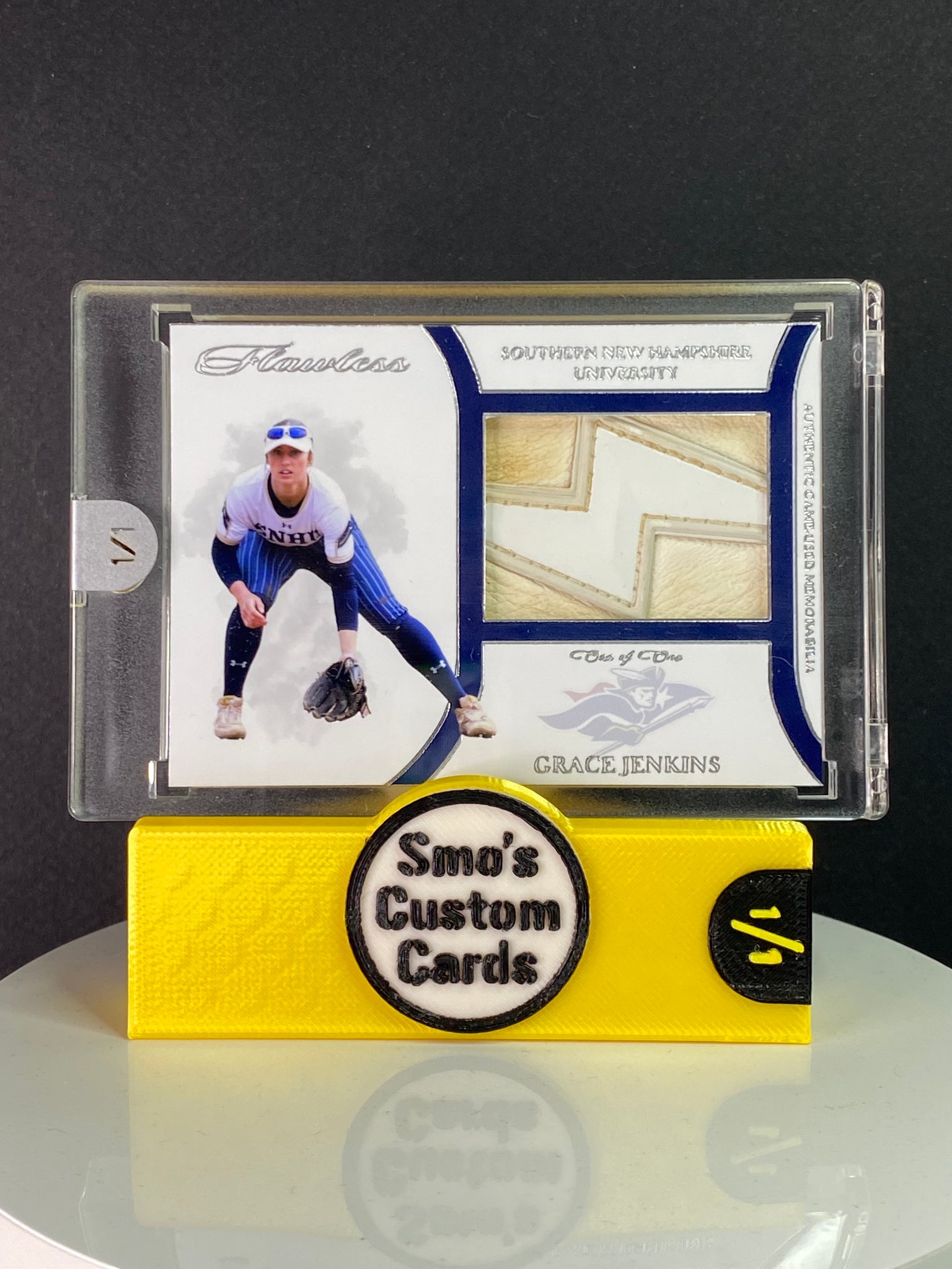 Softball Foil Embossed Game Used Glove 1/1