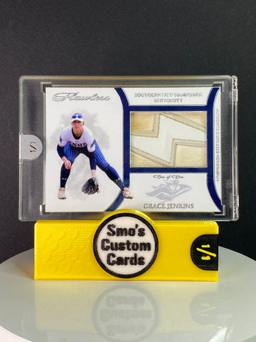Softball Foil Embossed Game Used Glove 1/1
