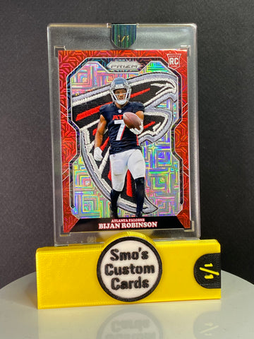 Bijan Robinson Prizm Red Mojo Escher Falcons Patch 1/1