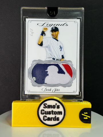 Derek Jeter Legends Silver MLB Logoman Patch 1/1