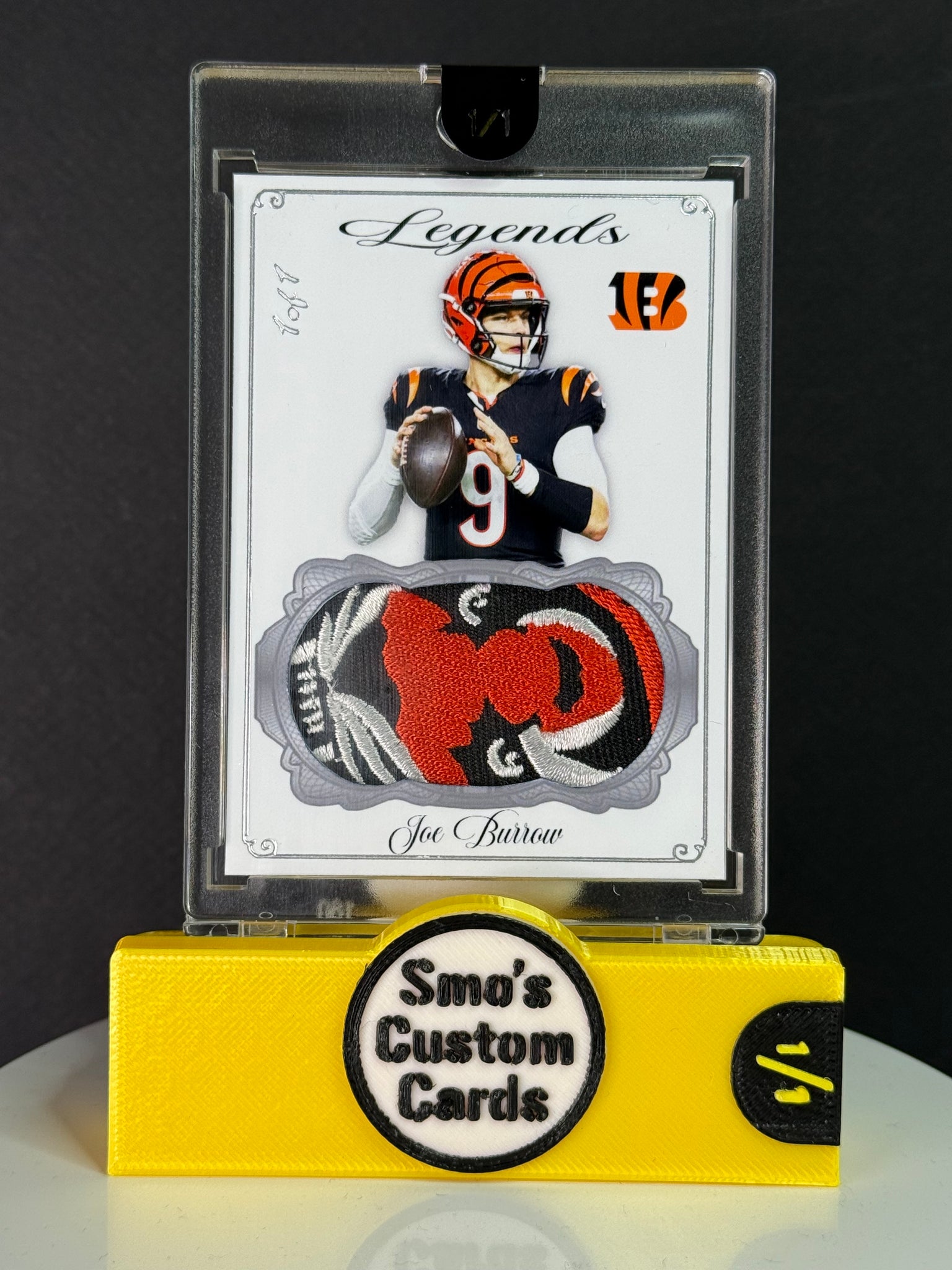 Joe Burrow Legends Silver Cincinnati Bengals Patch 1/1
