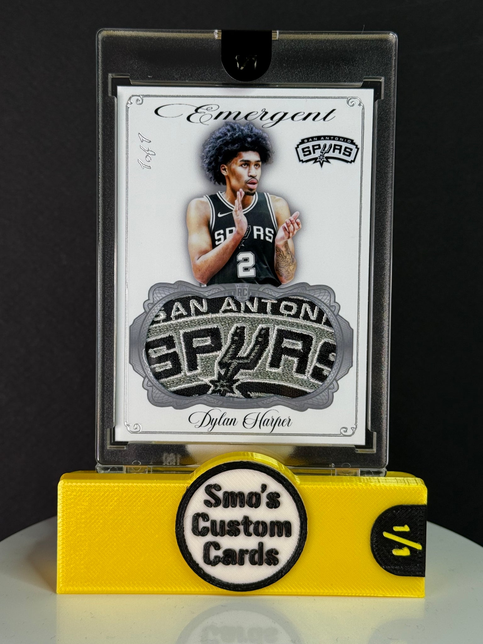 Dylan Harper Emergent Silver San Antonio Spurs Patch 1/1