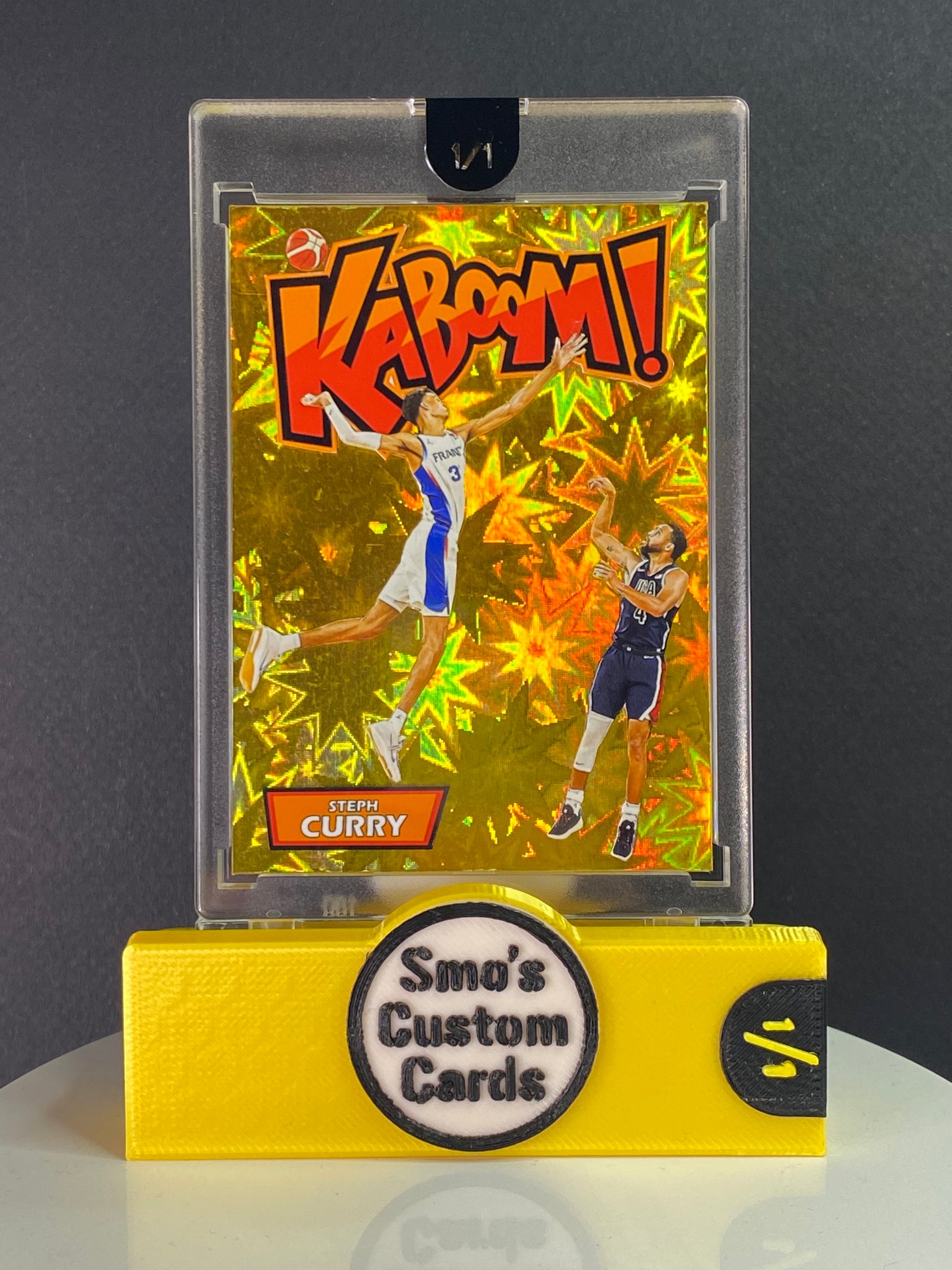 Steph Curry 3pt Shot Over Wemby USA Basketball Gold KABOOM 1/1