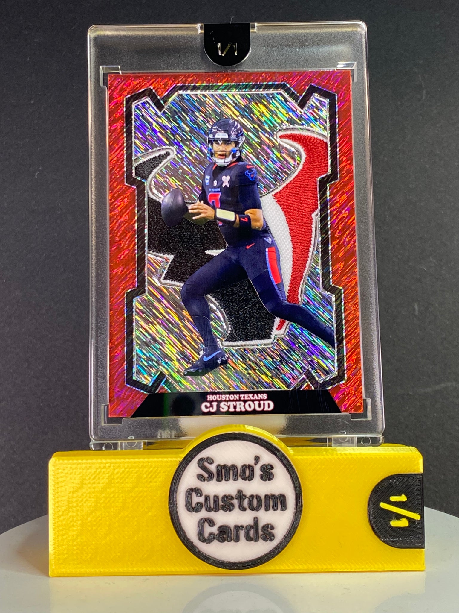 CJ Stroud Red Sparkle On The Move Houston Texans Patch 1/1