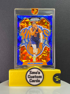 Jalen Brunson Prizm Blue Ice Knicks Patch 1/1