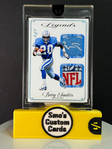 Barry Sanders Legends Dual Lions Patch NFL Shield 1/1