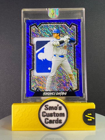 Shohei Ohtani Blue Shimmer Dodgers Colormatch MLB Logoman Patch 1/1