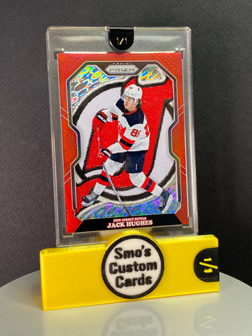 Jack Hughes Prizm Red NJ Devils Patch 1/1