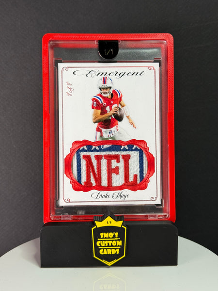 Drake Maye Emergent New England Patriots NFL Shield Patch 1/1