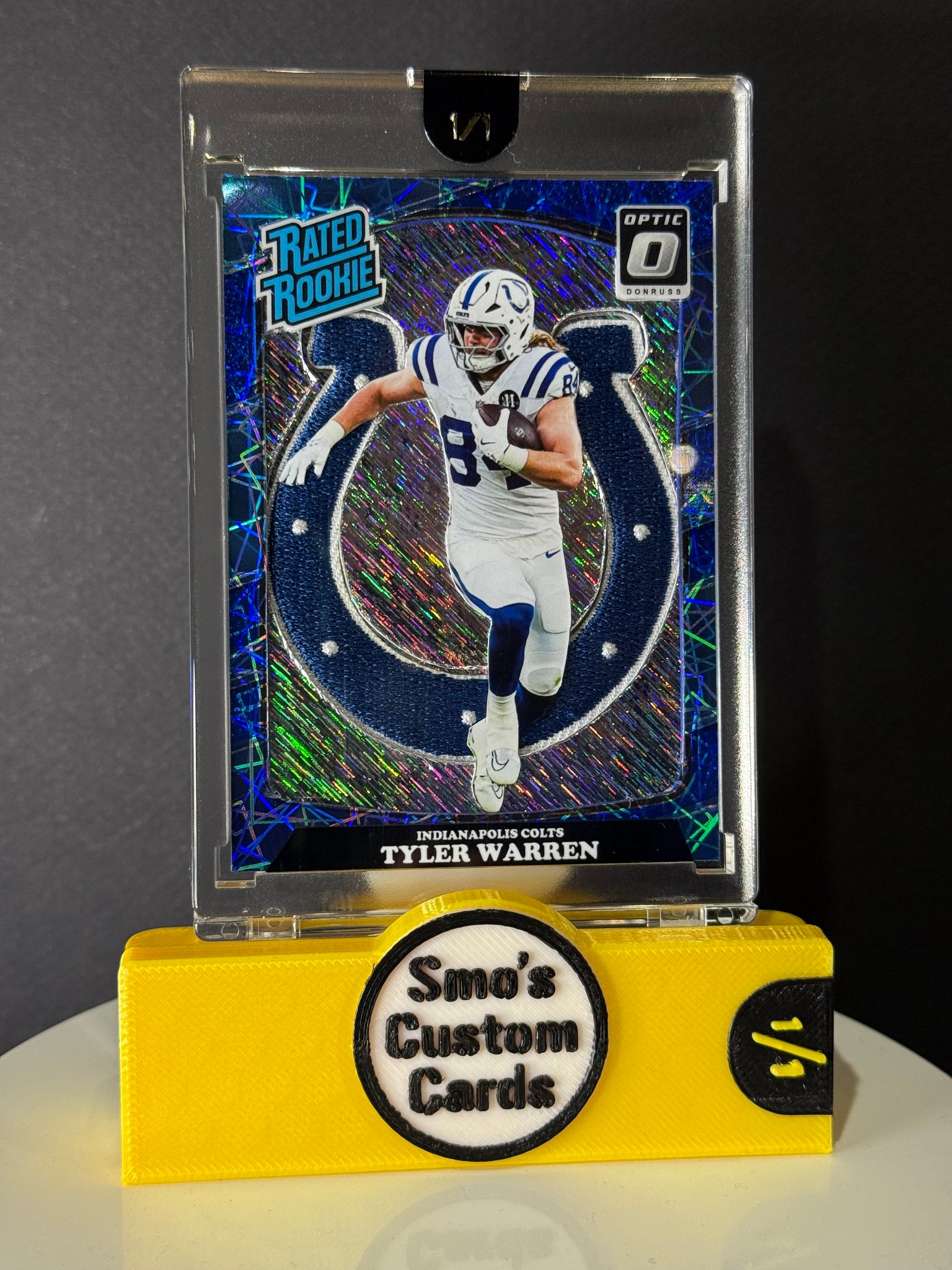 Tyler Warren Blue Lazer Rater Rookie Colts Patch 1/1