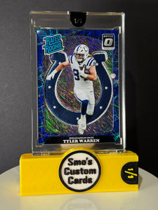 Tyler Warren Blue Lazer Rater Rookie Colts Patch 1/1