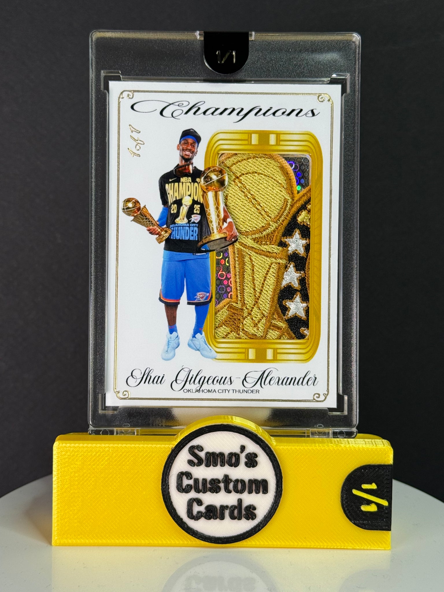 Shai Gilgeous-Alexander Champions Gold Larry O’Brian Trophy Patch 1/1