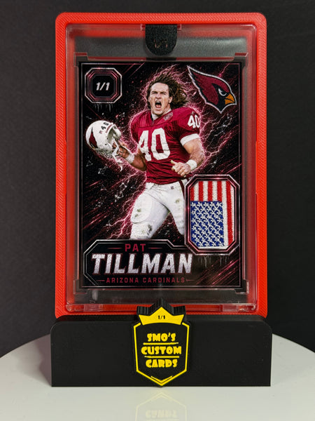 Pat Tillman Arizona Cardinals Lightning American Flag Patch 1/1