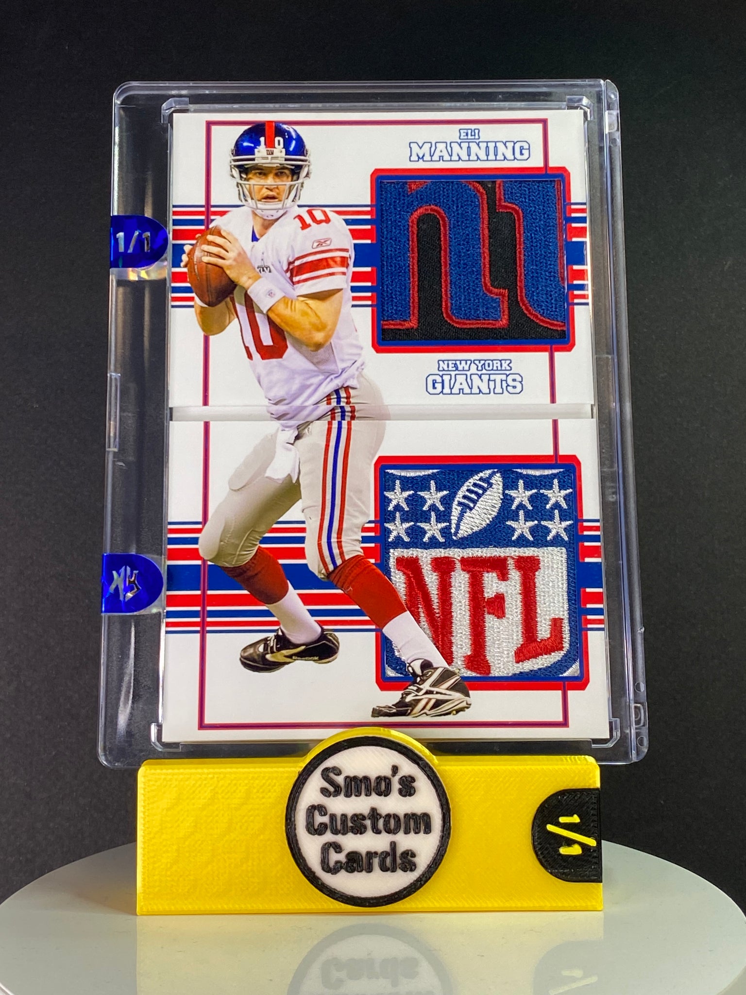 Eli Manning Dual Giants Patch NFL Shield Patch 1/1