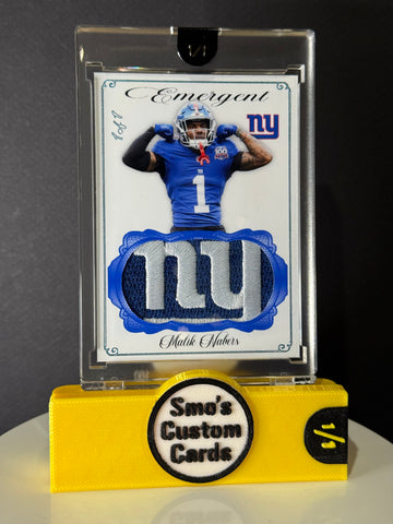 Malik Nabers Emergent NY Giants Patch 1/1