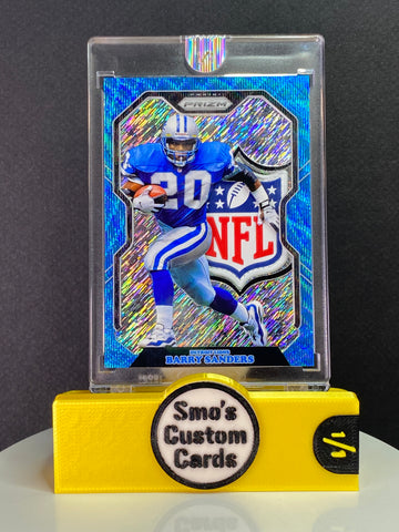Barry Sanders Prizm Blue Wave NFL Shield 1/1