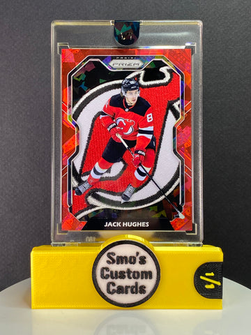 Jack Hughes Prizm Red Ice New Jersey Devils Patch 1/1