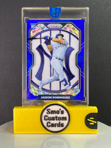 Jasson Dominguez Prizm Blue New York Yankees Patch 1/1