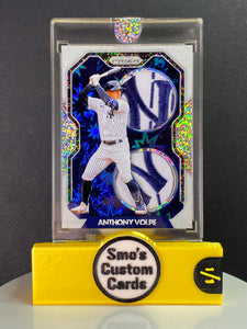 Anthony Volpe Prizm White Sparkle Dual New York Yankees Patch 1/1
