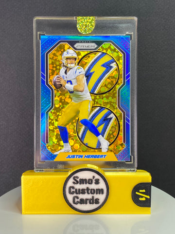 Justin Herbert Prizm Light Blue Dual Chargers Patch 1/1