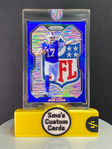 Josh Allen Prizm Blue NFL Shield Patch 1/1