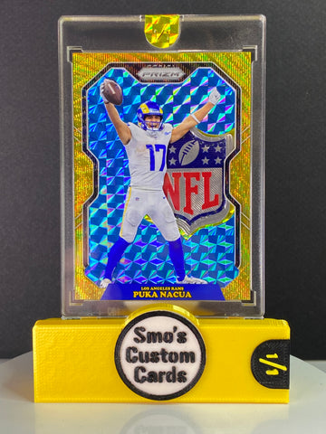 Puka Nacua Prizm Gold NFL Shield Patch 1/1