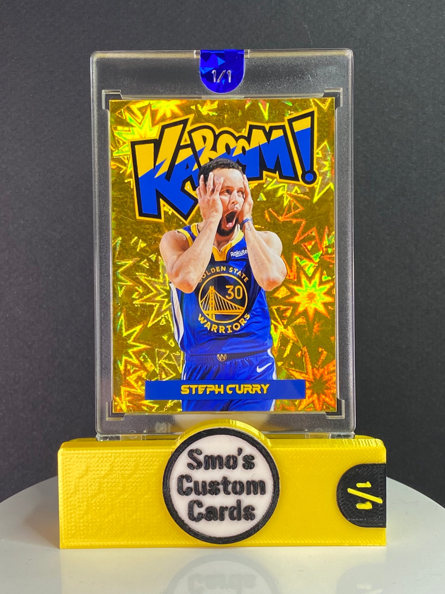 Steph Curry Cooks Dillon Brooks Reaction Gold KABOOM! 1/1