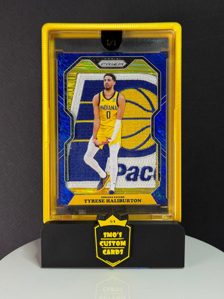 Tyrese Haliburton Blue Shimmer Deez Nutz Indiana Pacers Patch 1/1