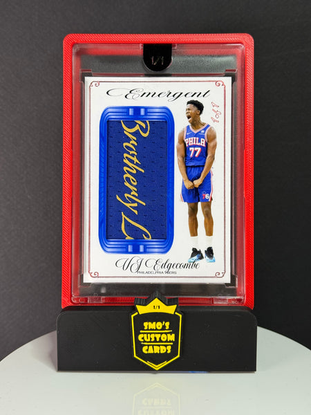 VJ Edgecombe Emergent Philadelphia 76ers Jersey Brotherly Love Relic 1/1