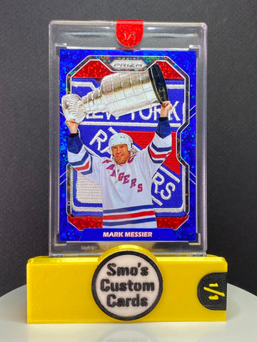 Mark Messier Prizm Blue Disco Stanley Cup Rangers Patch 1/1