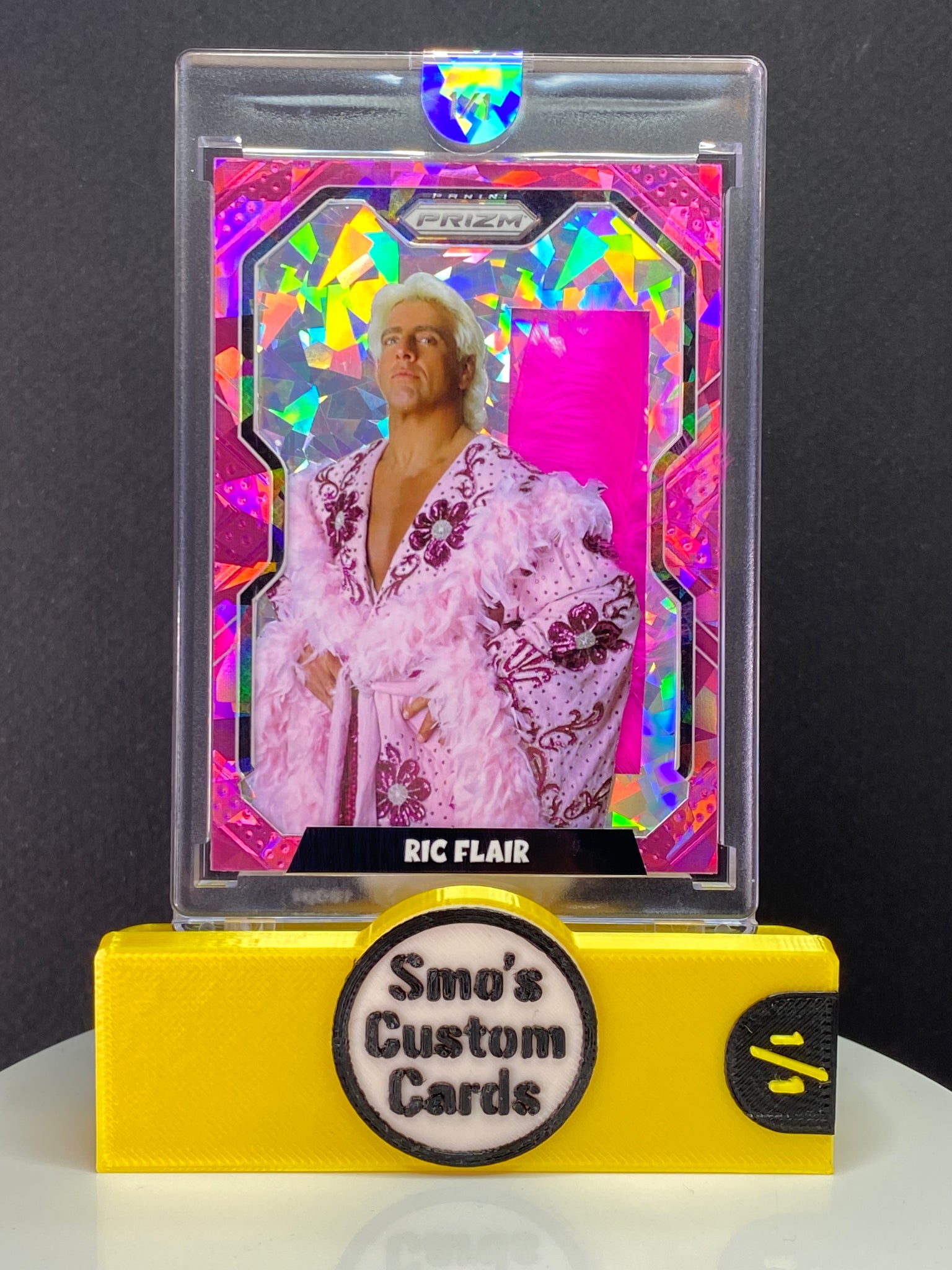 Ric Flair Prizm Punk Ice Pink Boa Relic 1/1
