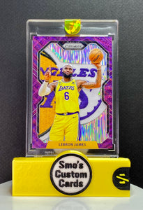 Lebron James Prizm Purple Wave 38,388+ NBA All-Time Scorer Lakers Team Patch 1/1