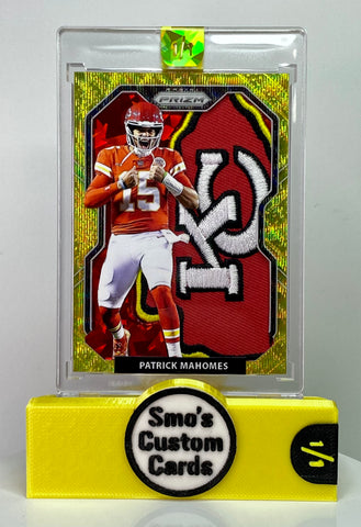 Patrick Mahomes Prizm Gold Wave Let’s Goooooo Chiefs Patch 1/1