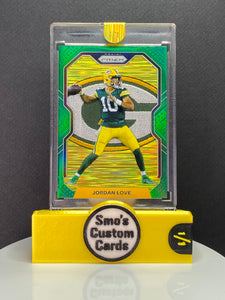 Jordan Love Prizm Green Gold Shimmer Packers Patch 1/1