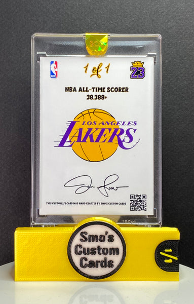 Lebron James Prizm Purple Wave 38,388+ NBA All-Time Scorer Lakers Team Patch 1/1