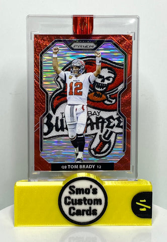 Tom Brady Prizm Red Wave Tampa Bay Bucs Patch 1/1