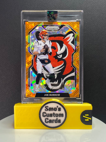 Joe Burrow Prizm Orange Ice Bengals Team Patch 1/1