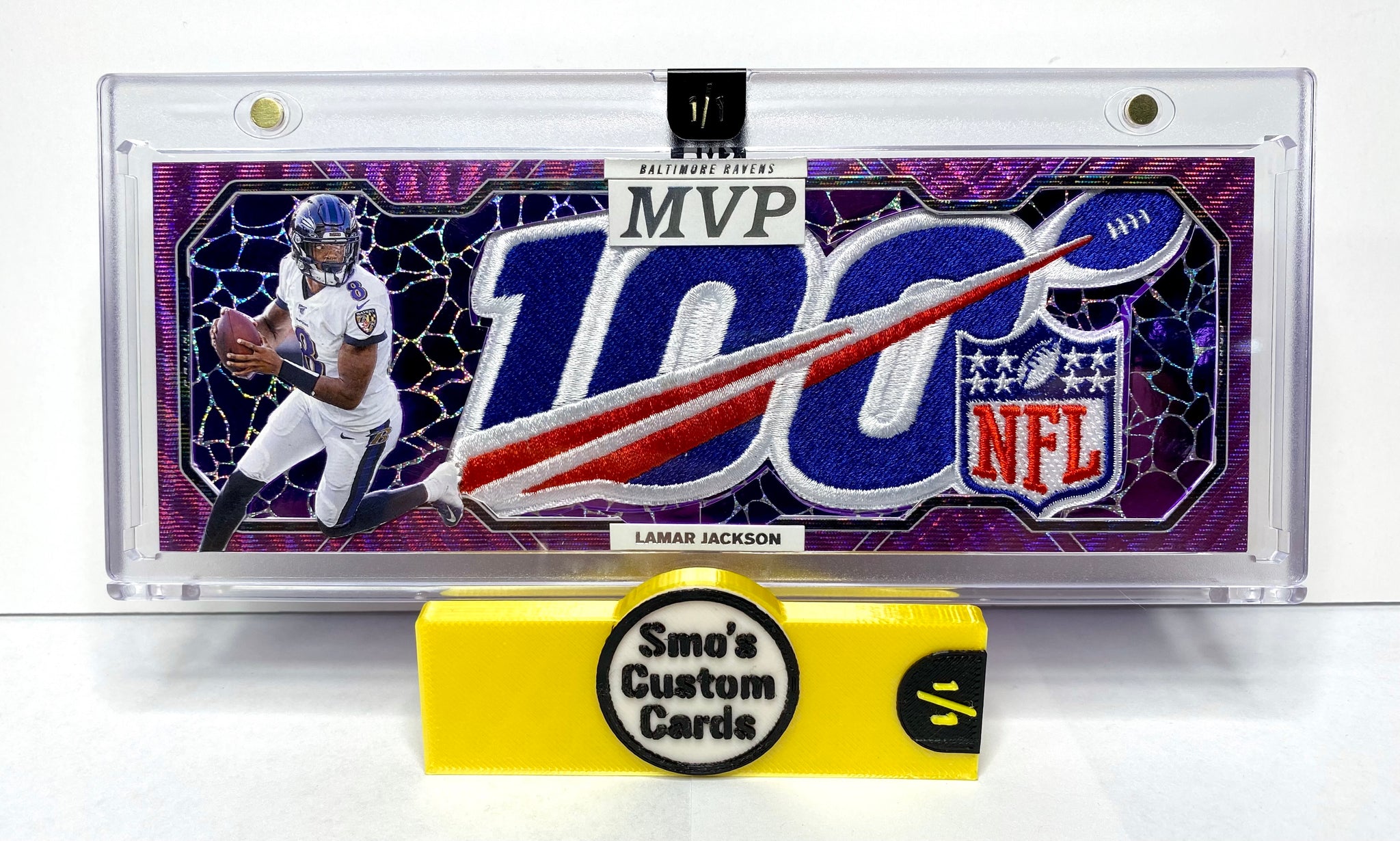 Lamar Jackson Purple NFL 100 MVP 1/1