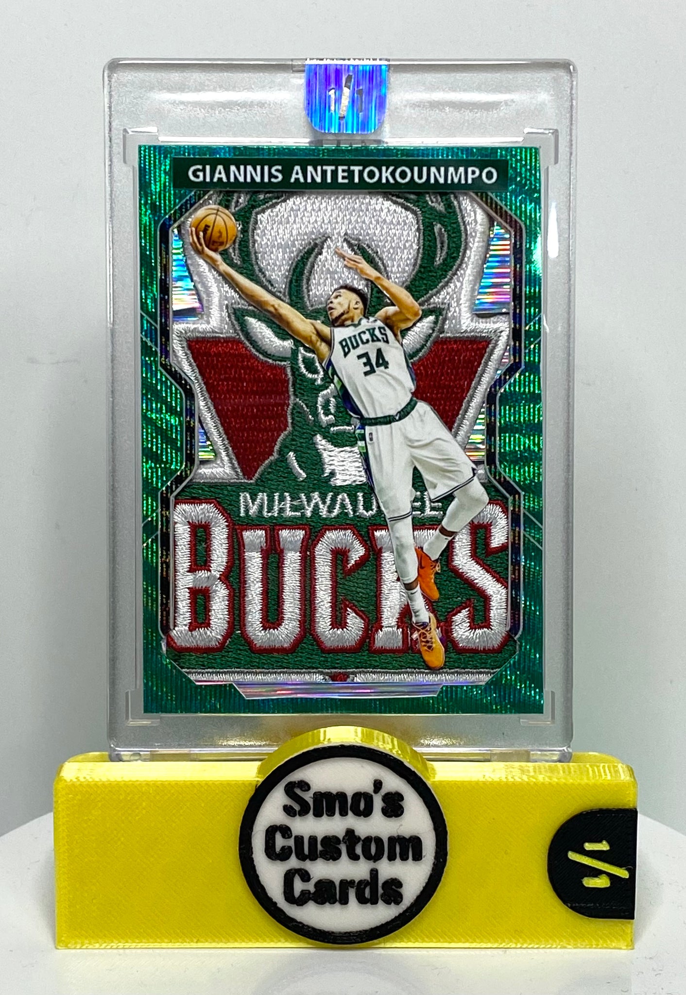 Giannis Antetkounmpo Green Wave Finger Roll Bucks Patch 1/1