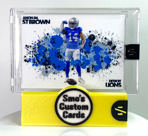 Amon-Ra St. Brown Lions Paint Burst 1/1