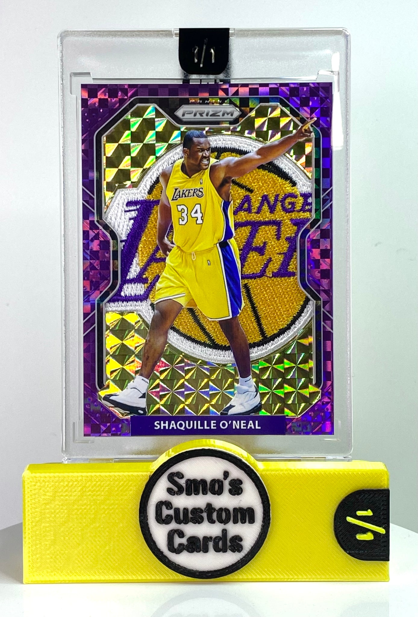 Shaquille O’Neal Prizm Purple Power Lakers Patch 1/1