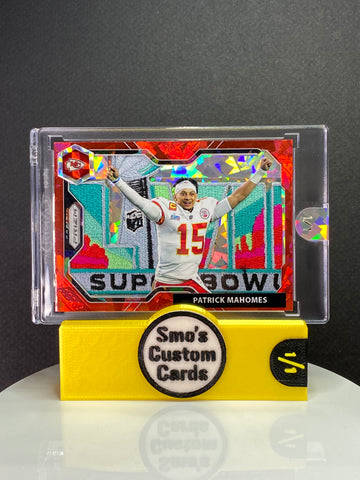 Patrick Mahomes Prizm Gold Wave Super Bowl 57 Patch 1/1